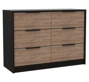 Cómoda 4 cajones 2 puertas Kaia wengue/miel TuHome