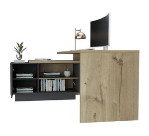 Escritorio 1 puerta Office 14 duna/plomo TuHome.