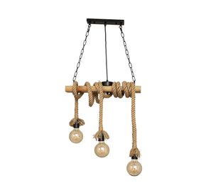 Lámpara colgar 3L E27 Rope Abitare