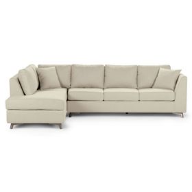 Sofá seccional Carter izquierdo beige Rosen.