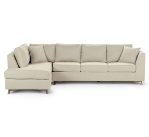 Sofá seccional Carter izquierdo beige Rosen.