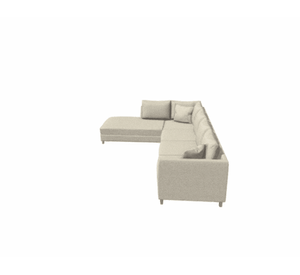 Sofá seccional Carter izquierdo beige Rosen.