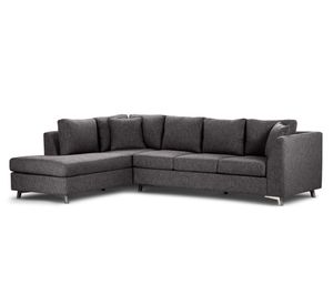 Sofá seccional Carter izquierdo charcoal Rosen.