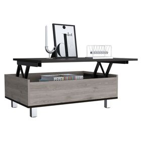 Mesa funcional rectangular 5G-2 29.7/43.3x80x54.5 cm ceniza/wengue