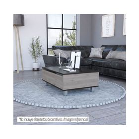 Mesa funcional rectangular 5G-2 29.7/43.3x80x54.5 cm ceniza/wengue