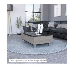 Mesa funcional rectangular 5G-2 29.7/43.3x80x54.5 cm ceniza/wengue