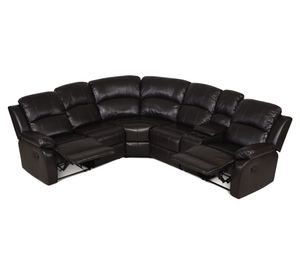 Sofá seccional Andalucía café oscuro Cic.