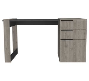 Escritorio 2 cajones 1 puerta Office 13 ceniza/plomo TuHome.