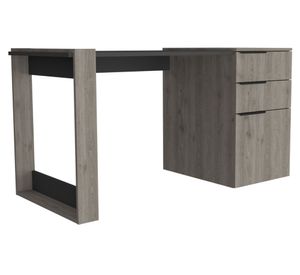 Escritorio 2 cajones 1 puerta Office 13 ceniza/plomo TuHome.