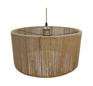 Lámpara colgar 1L E27 fibras yute café Abitare.