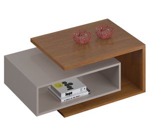 Mesa de centro rectangular Diva 37x51.5x88 cm café blanco