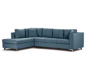 Sofá seccional Carter izquierdo denim Rosen.
