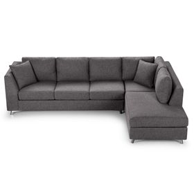 Sofá seccional Carter derecho charcoal Rosen.