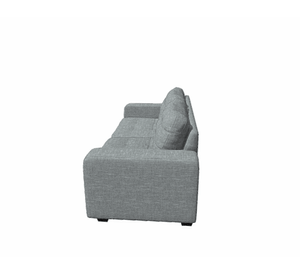 Sofá 3 cuerpos Manet tela gris Rosen