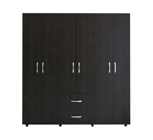 Clóset 6 puertas 2 cajones Bariloche wengue TuHome.