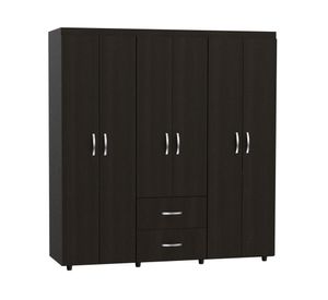 Clóset 6 puertas 2 cajones Bariloche wengue TuHome.