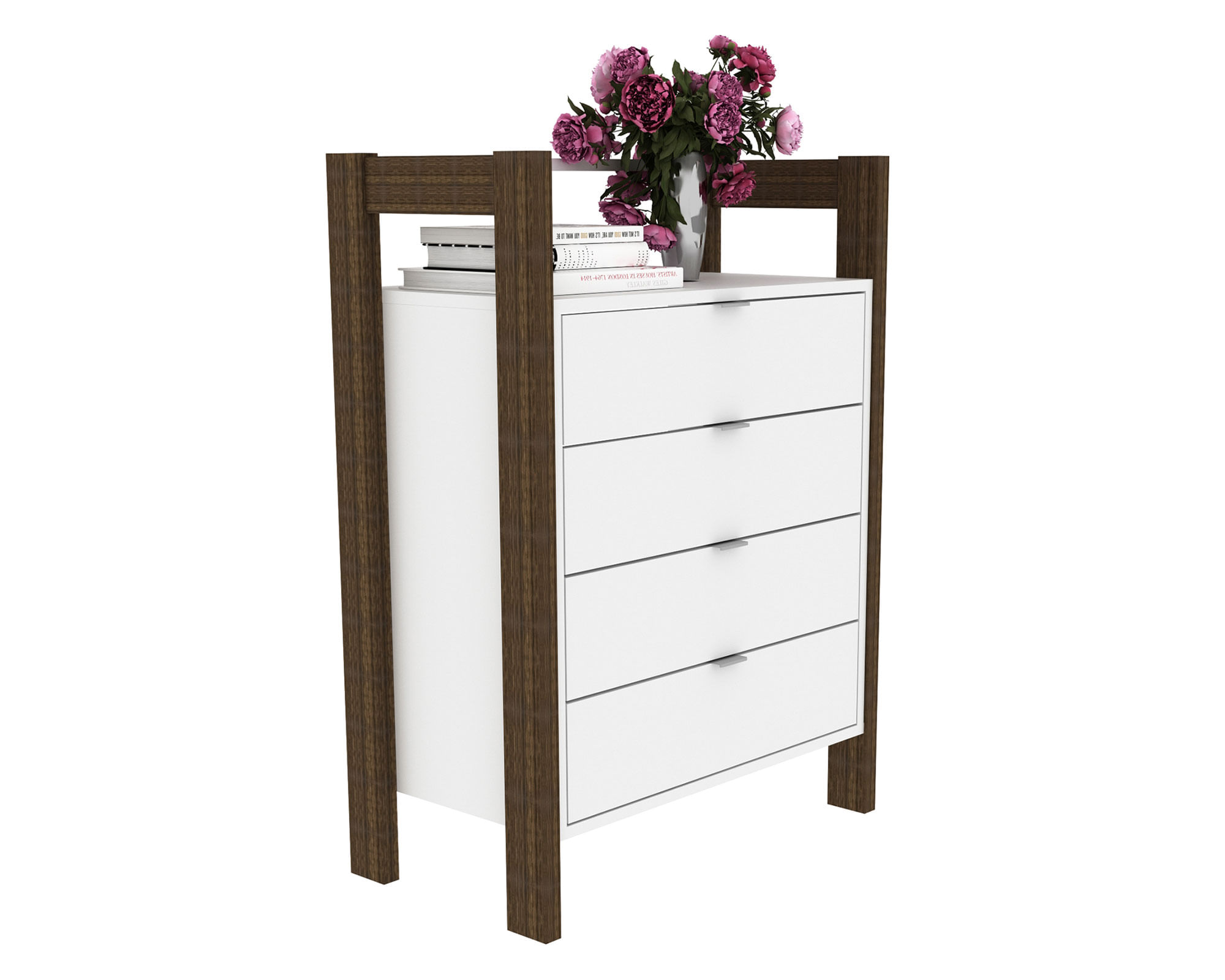 Tecnomobili Mueble oficina 4 cajones AZ blanco Tecnomobili
