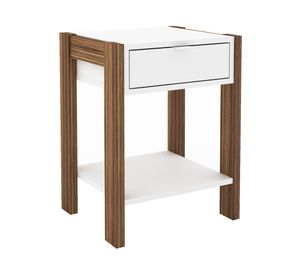 Velador 1 cajón AZ blanco Tecnomobili