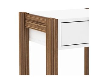 Velador 1 cajón AZ blanco Tecnomobili