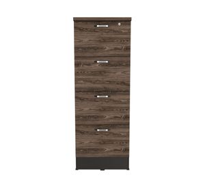 Archivador 4 cajones Home Office negro Soft/coñac TuHome