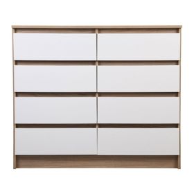 Cómoda austria 8 cajones olmo-blanco Cic