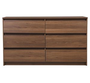 Cómoda nórdica 6 cajones nogal Cic
