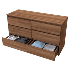 Cómoda nórdica 6 cajones nogal Cic