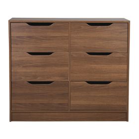 Cómoda 6 cajones nogal Cic