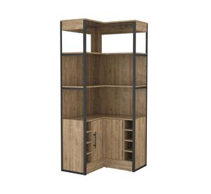 Bar esquinero 1 puerta 2 repisas Magnum miel 180.4x77.5x77.5 cm