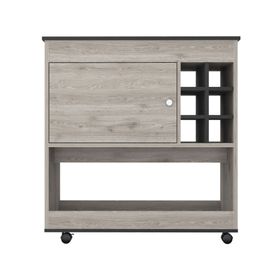 Bar 2 puertas 1 repisa Bi Color ceniza/wengué 95cmx90x47 cm