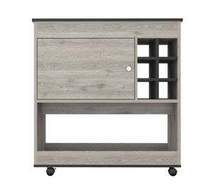 Bar 2 puertas 1 repisa Bi Color ceniza/wengué 95cmx90x47 cm