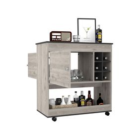 Bar 2 puertas 1 repisa Bi Color ceniza/wengué 95cmx90x47 cm