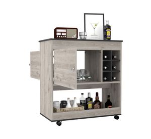 Bar 2 puertas 1 repisa Bi Color ceniza/wengué 95cmx90x47 cm