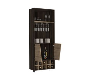 Bar esquinero 2 puertas 1 repisa Fraktal habano/miel 180cmx68.9x65.8 cm