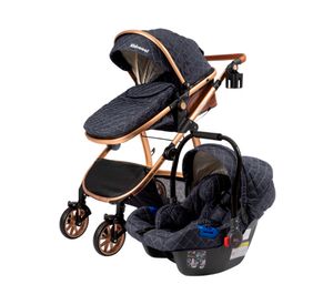 Coche Travel System 3 en 1 azul Kidschool
