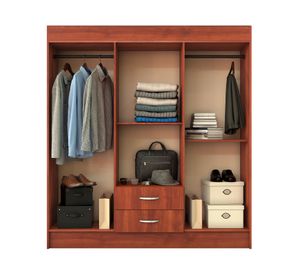 Clósets 6 puertas + 2 cajones café