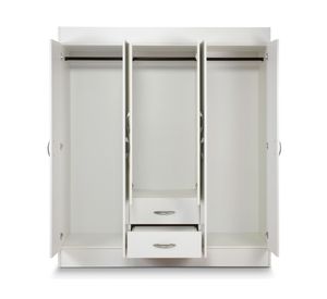 Clósets 6 puertas + 2 cajones Trancura blanco