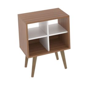 Velador repisa cruzada café/almendra Tecnomobili