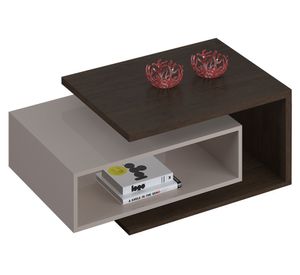Mesa de centro rectangular Diva 37x51.5x88 cm café