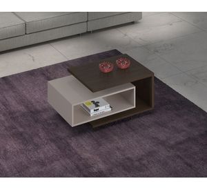 Mesa de centro rectangular Diva 37x51.5x88 cm café