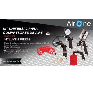 Kit accesorios compresores 8 piezas