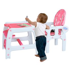 Silla comer 3 funciones New rosado