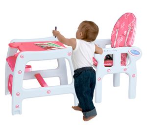 Silla comer 3 funciones New rosado