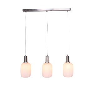 Lámpara colgar 3L E27 acero/vidrio