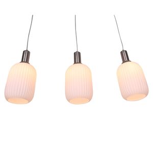 Lámpara colgar 3L E27 acero/vidrio