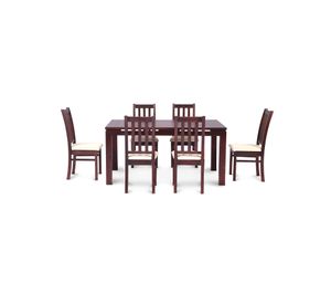 Juego de comedor 6 sillas Ñuble beige