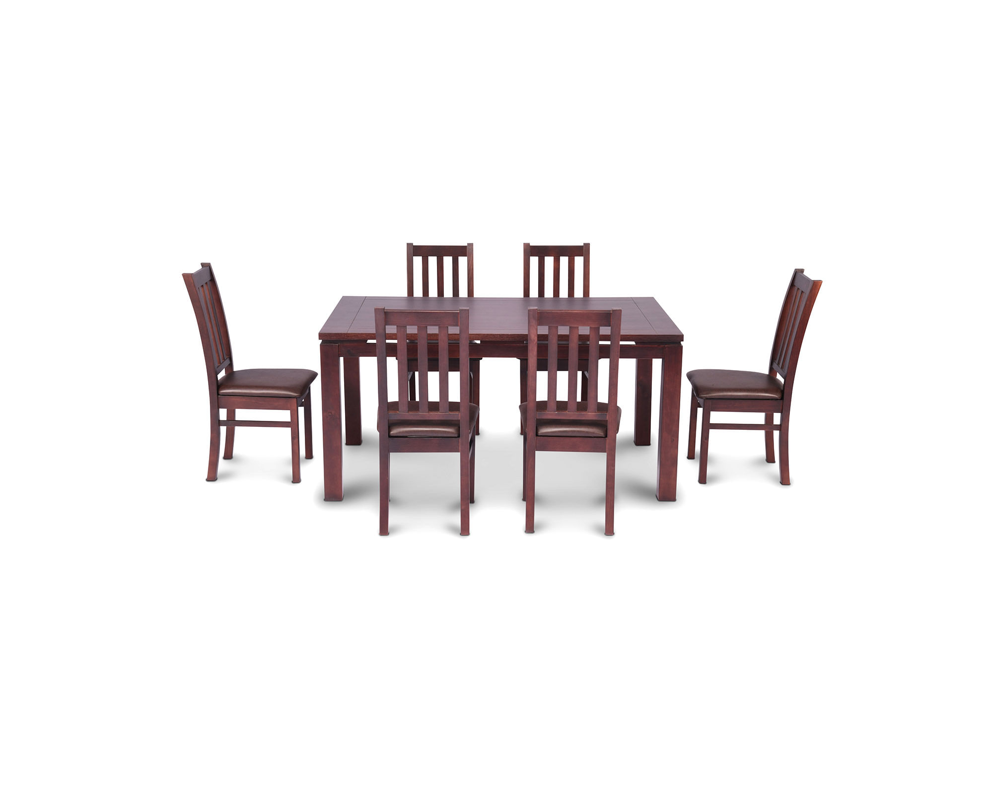 CIC Juego de comedor 6 sillas Ñuble café