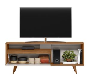 Rack TV 60" freijo/blanco