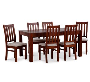 Comedor 6 sillas Ñuble caramelo/beige