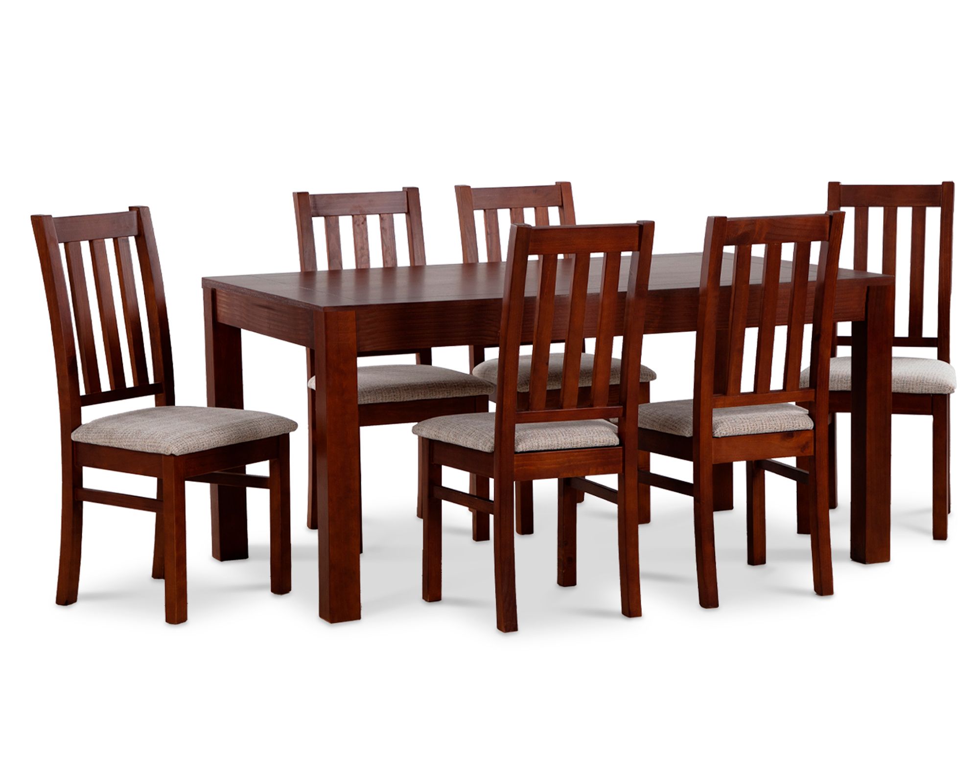 CIC Comedor 6 sillas Ñuble caramelo/beige